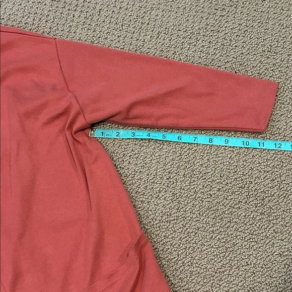 Pact Airplane Cardigan size XL/XXL Baked Clay Open Front Organic Cotton Knit - Picture 14 of 15